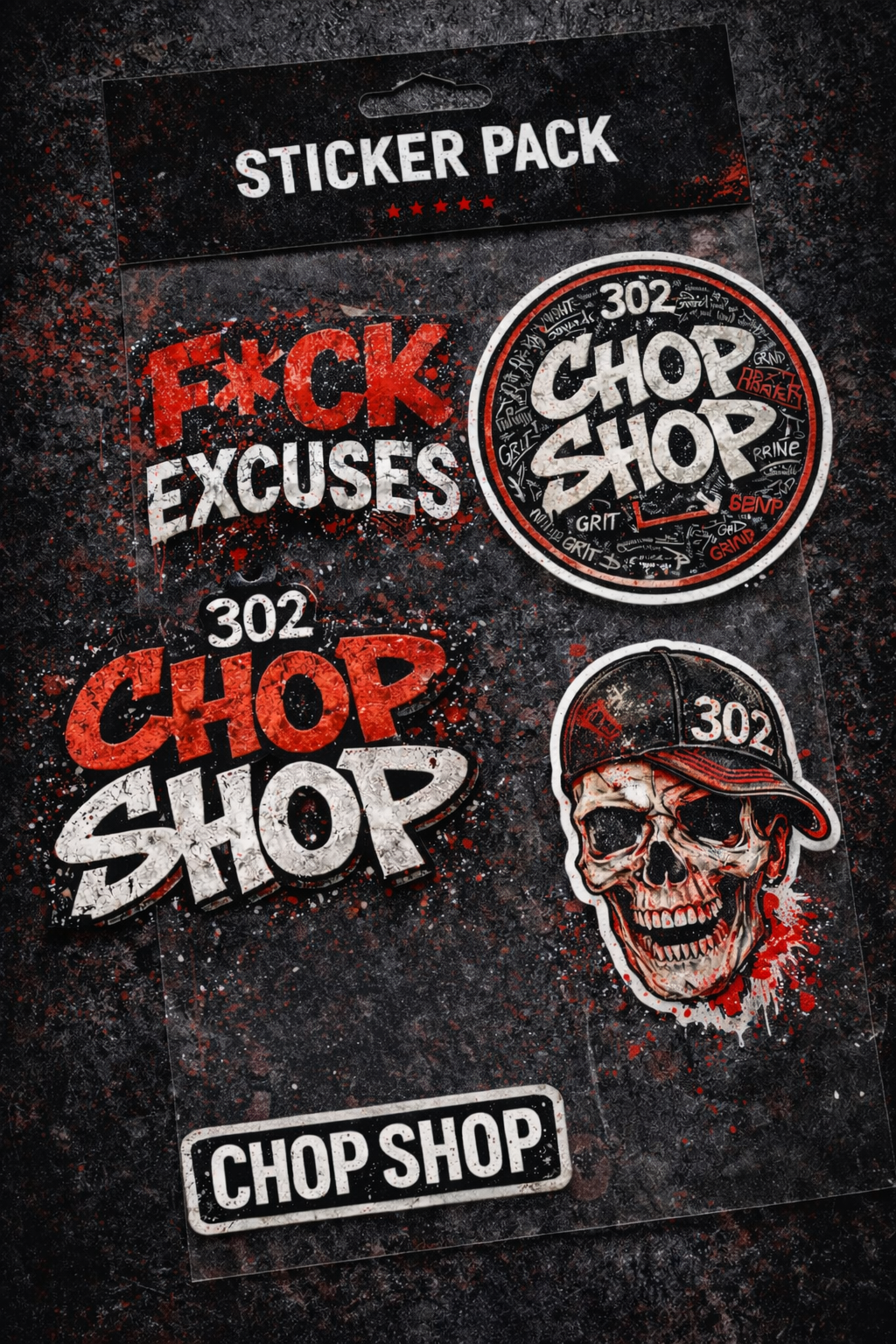 302 Chop Shop Sticker Pack (coming soon)
