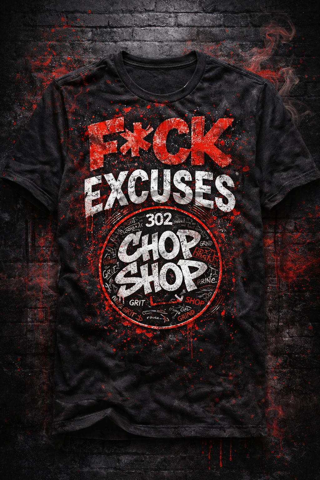 302 Chop Shop “F*CK EXCUSES” Tee (coming soon)